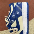 Custom x Dunk Low Retro Lot Blue White Paisley