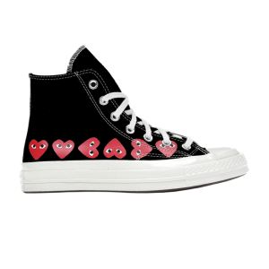 Comme des Garçons Play x Chuck 70 Hi Top Multi Heart Black