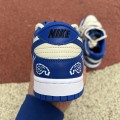 Custom x Dunk Low Retro Lot Blue White Paisley