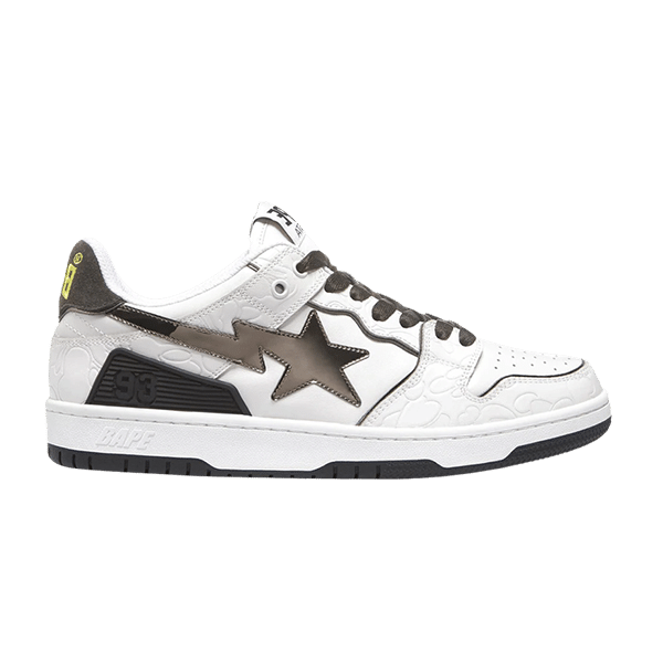 Bape Sk8 Sta White Metallic Silver