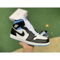 Jordan 1 Mid University Black White (W)