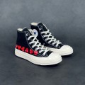 Comme des Garçons Play x Chuck 70 Hi Top Multi Heart Black