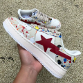 BAPESTA LOW PAINT SPLATTER  IVORY