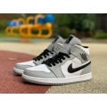 Jordan 1 Mid Light Smoke Grey