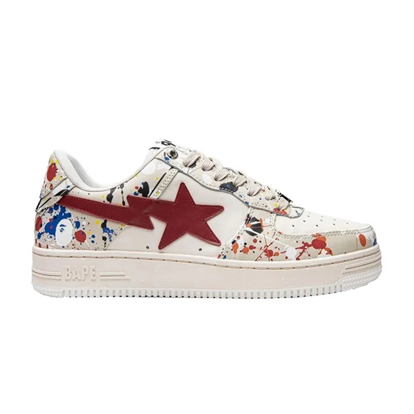 BAPESTA LOW PAINT SPLATTER  IVORY