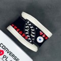 Comme des Garçons Play x Chuck 70 Hi Top Multi Heart Black