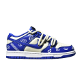 Custom x Dunk Low Retro Lot Blue White Paisley