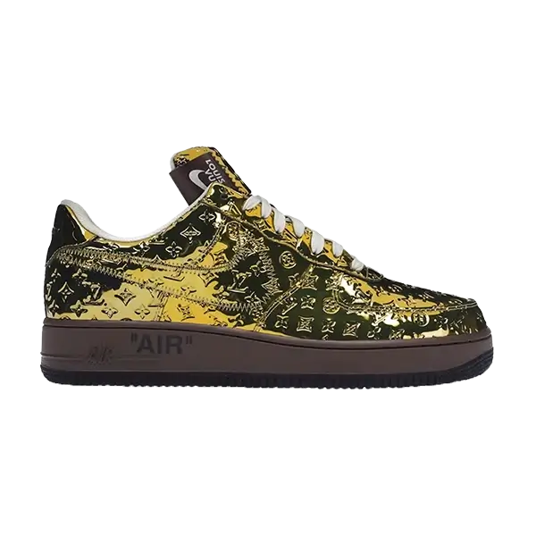 VIRGIL ABLOH X L V X AIR FORCE 1 LOW METALLIC GOLD