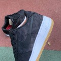 Fragment Design x CLOT x Air Force 1 Black Silk