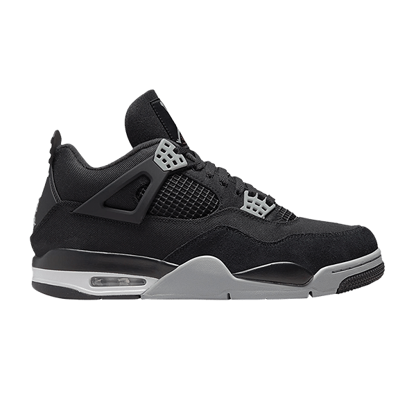 JORDAN 4 RETRO BLACK CANVAS