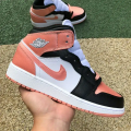 JORDAN 1 MID WHITE LIGHT MADDER ROOT (GS)