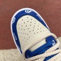 Custom x Dunk Low Retro Lot Blue White Paisley