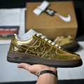 VIRGIL ABLOH X L V X AIR FORCE 1 LOW METALLIC GOLD