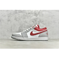 JORDAN 1 LOW SE LIGHT SMOKE GREY GYM RED