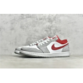 JORDAN 1 LOW SE LIGHT SMOKE GREY GYM RED