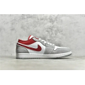 JORDAN 1 LOW SE LIGHT SMOKE GREY GYM RED