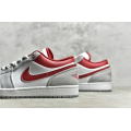 JORDAN 1 LOW SE LIGHT SMOKE GREY GYM RED