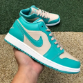 JORDAN 1 LOW TROPICAL TEAL SANDY BEIGE