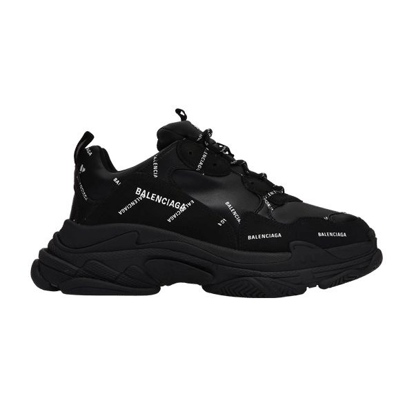 Triple S Sneaker Allover Logo  Black