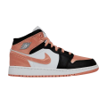 JORDAN 1 MID WHITE LIGHT MADDER ROOT (GS)